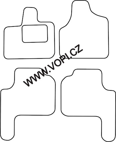 Textil-Autoteppiche Chrysler Grand Voyager 2007 - komplet Perfectfit (723)